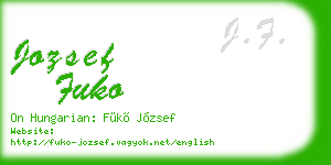 jozsef fuko business card