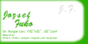 jozsef fuko business card